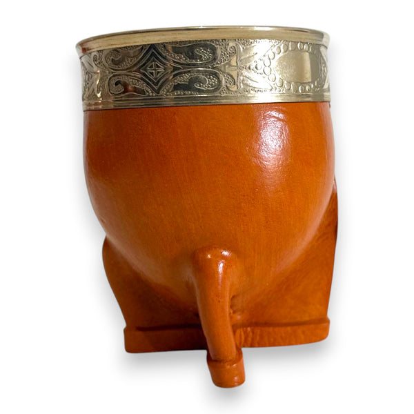 Mate Imperial in Cuoio Bronzo con Virola decorata in Alpaca | Standard