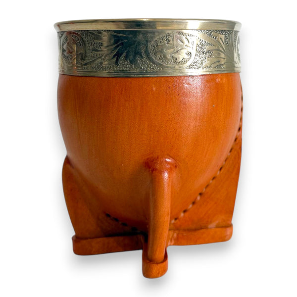Mate Imperial in Cuoio Bronzo con Virola decorata in Alpaca | Standard