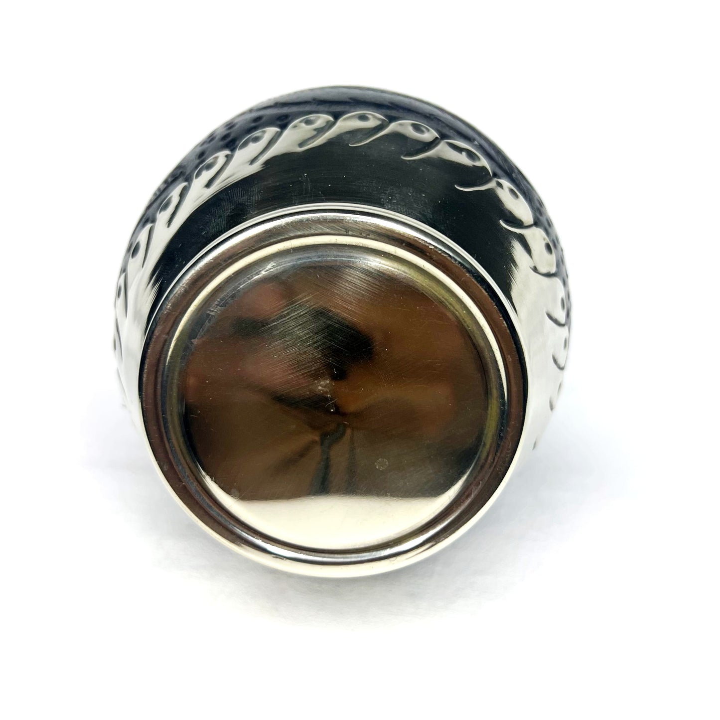 Mate Imperial Black with decorated base, worked leather and Fleje Alpaca | Luxury