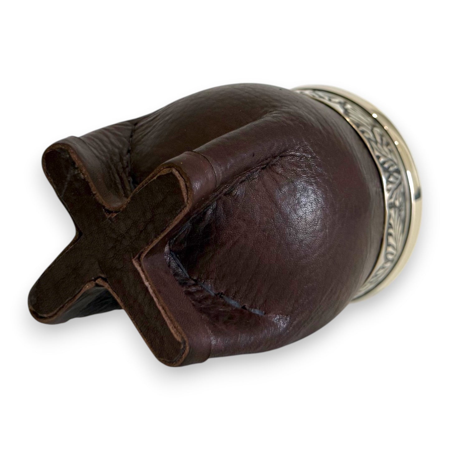 Mate Imperial Marrone in Cuoio con Virola decorata | Luxury
