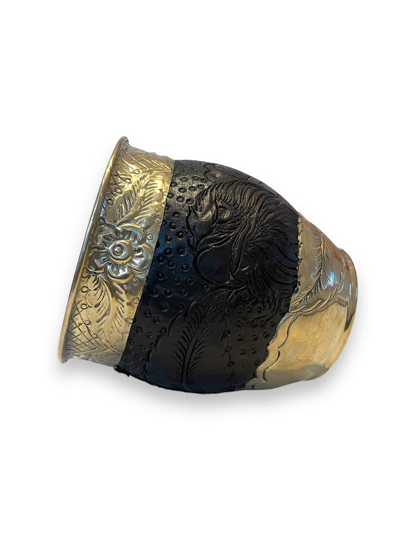 Mate Imperial Black with decorated base and Fleje Alpaca | Luxury