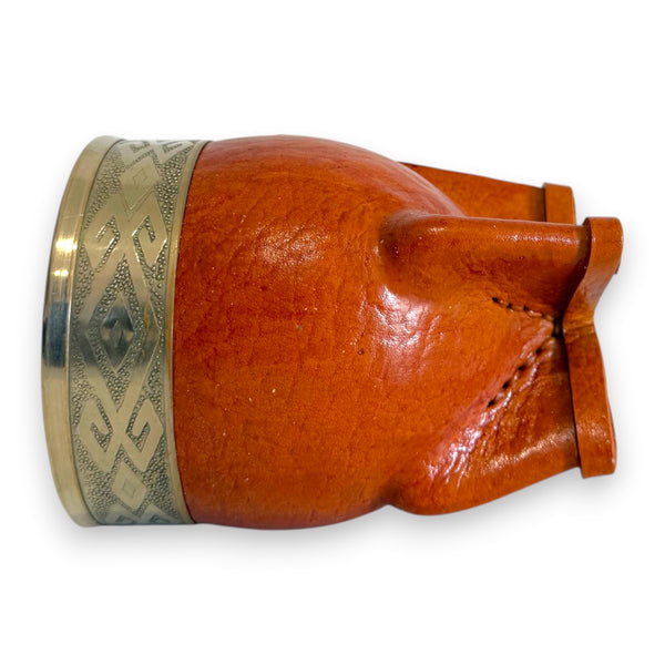 Mate Imperial in Cuoio Bronzo con Virola decorata in Alpaca | Standard