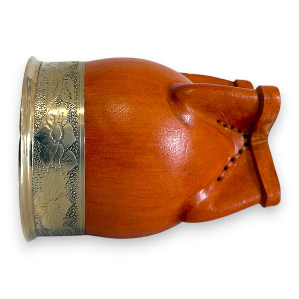 Mate Imperial in Cuoio Bronzo con Virola decorata in Alpaca | Standard
