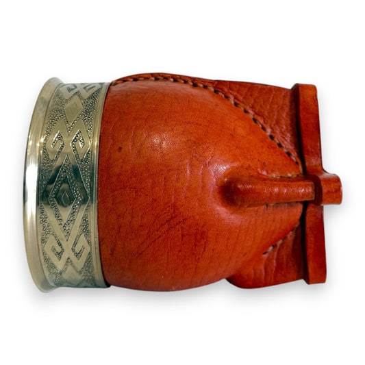 Mate Imperial in Cuoio Bronzo con Virola decorata in Alpaca | Standard