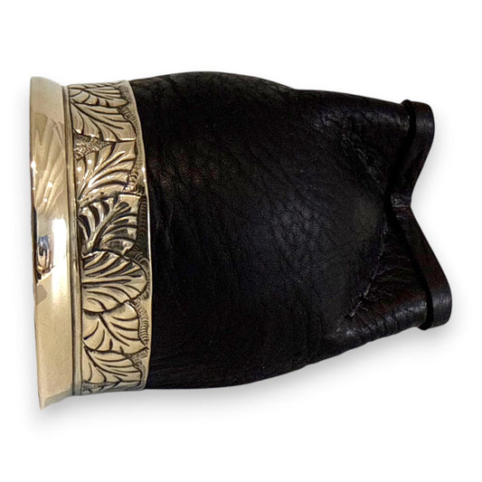 Mate Imperial Nero in Cuoio con Virola decorata | Luxury