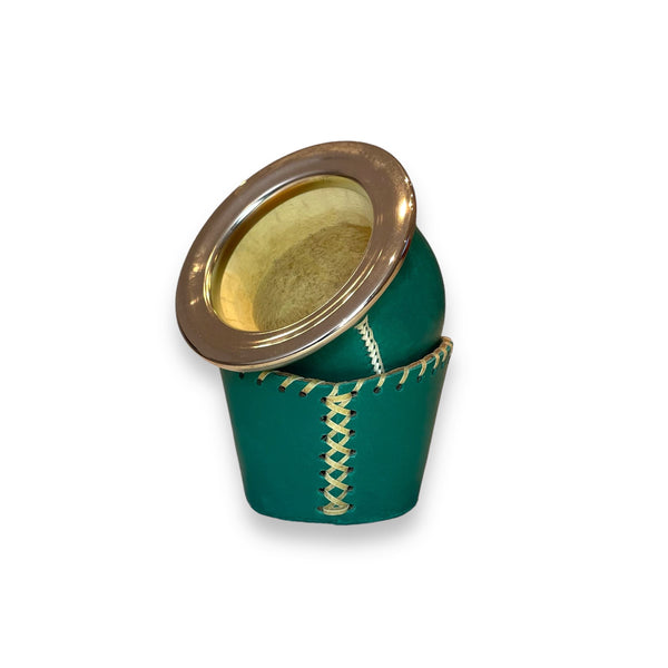 Mate Camionero Verde con “Posa” e Fleje Alpaca| Elitè