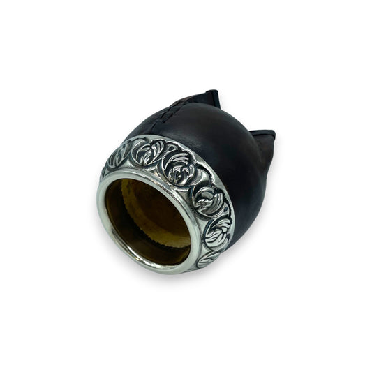 Torpedo Negro con Fleje de Alpaca Cincelada por ORFEBRE