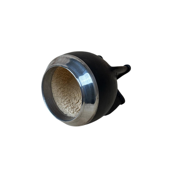 Mate Torpedo Nero con Virola Alpaca | Standard