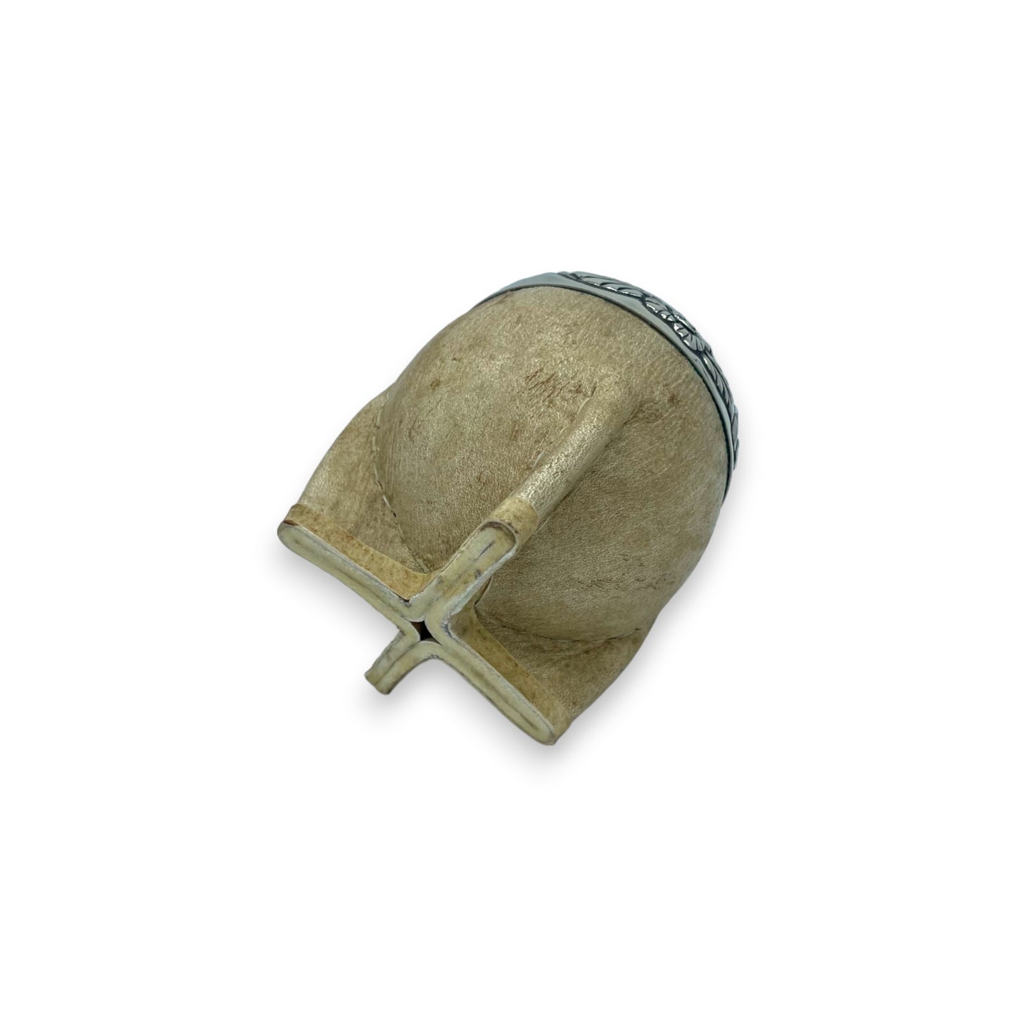 Torpedo Cuero Croco con Fleje de Alpaca Cincelada por ORFEBRE