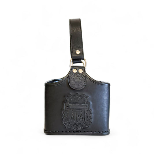 Matera a Cesta “Maradona” in cuoio Nero con Cuciture Premium