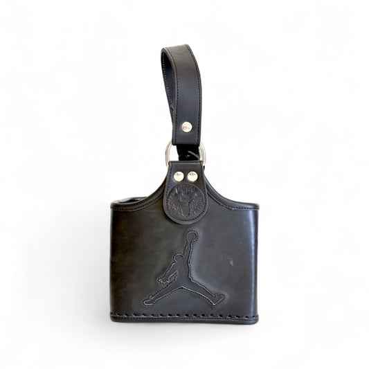 Matera a Cesta “Jordan” in cuoio Nero con Cuciture Premium