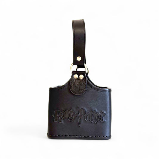 Matera a Cesta “HP” in cuoio Nero con Cuciture Premium