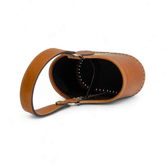 Matera a Cesta "IDM" in cuoio Marrone