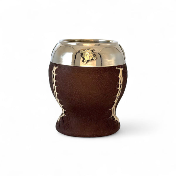 Mate Torpedo Marrone “Mar” con Fleje decorato Alpaca | Premium