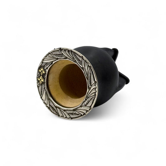 Mate Camionero Nero con Virola Alpaca | Standard