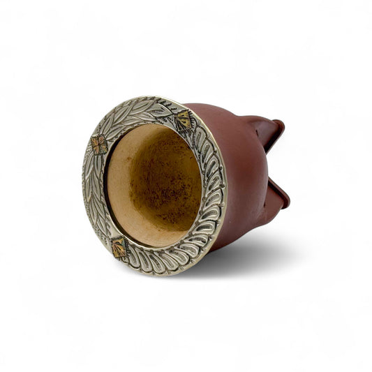 Mate Camionero Marrone con Virola Alpaca | Standard