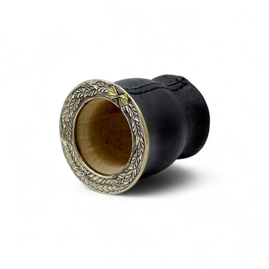 Mate Camionero Nero con Virola Alpaca | Standard