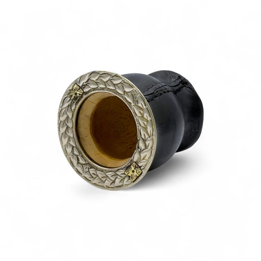 Mate Camionero Nero con Virola Alpaca | Standard