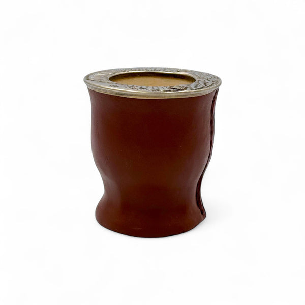 Mate Camionero Marrone con Virola Alpaca | Standard