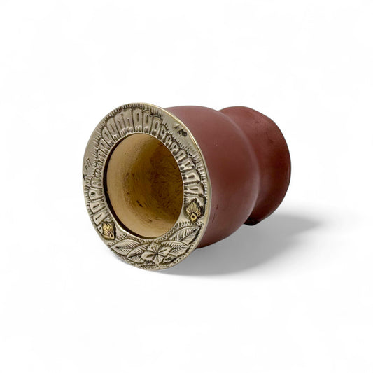 Mate Camionero Marrone con Virola Alpaca | Standard