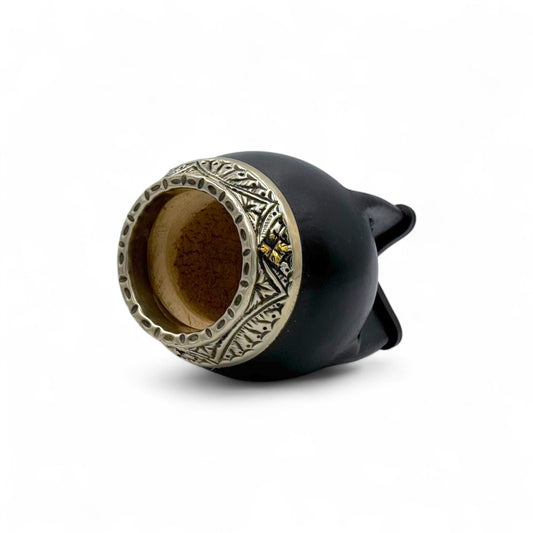 Mate Torpedo Nero con Fleje Alpaca | Standard