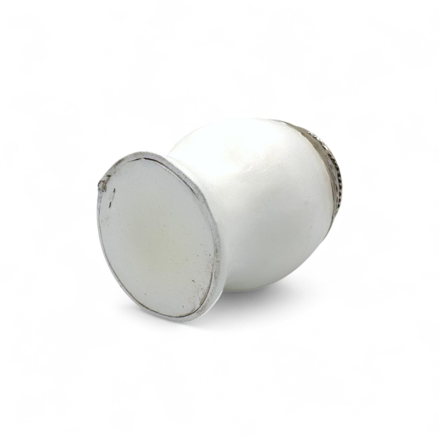 Mate Torpedo Nero a "Copa" con Fleje Alpaca Lavorato | Elitè