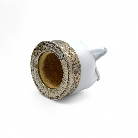 Imperial Negro con Base, Fleje y Virola de Alpaca Cincelada por ORFEBRE