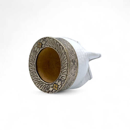 Imperial Negro con Base, Fleje y Virola de Alpaca Cincelada por ORFEBRE