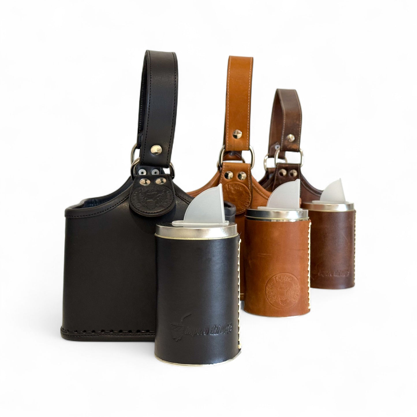 Matera a Cesta “Kobe” in cuoio Nero con Cuciture Premium