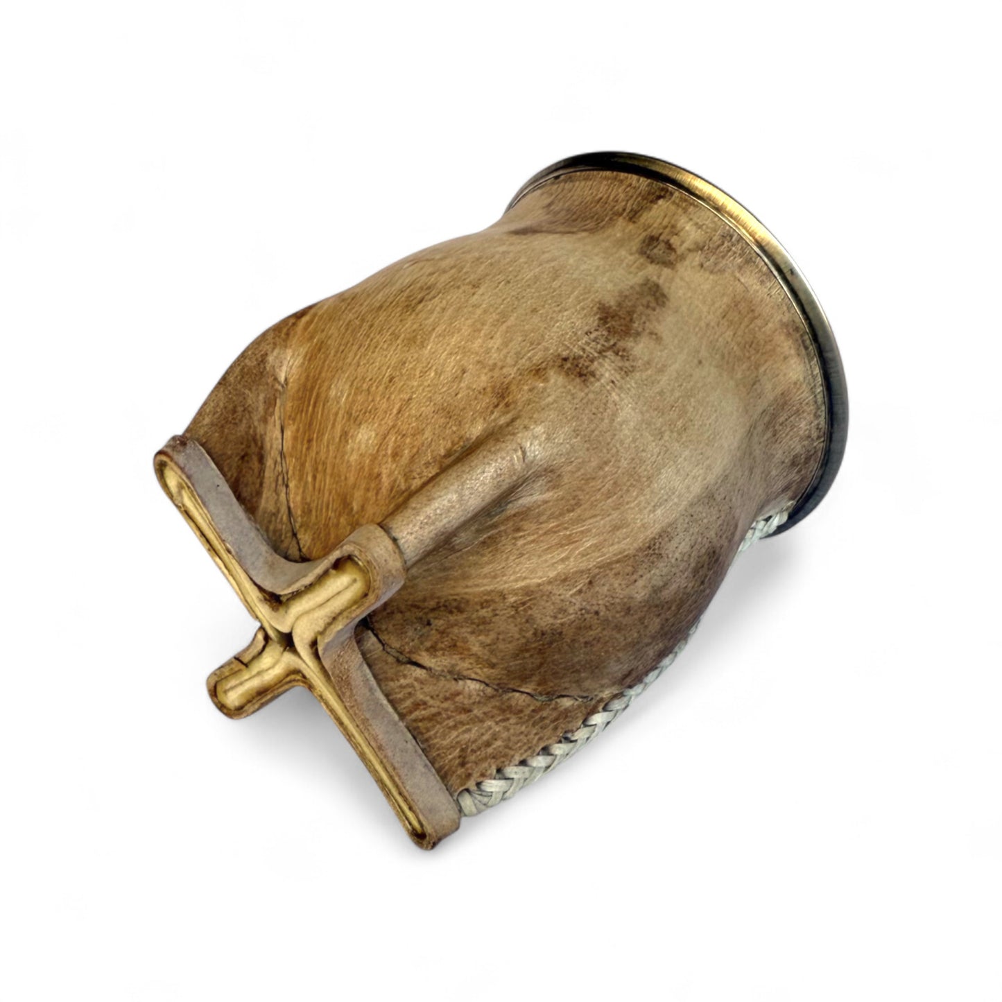 Mate Camionero Cuoio Crudo con Virola Alpaca | Standard