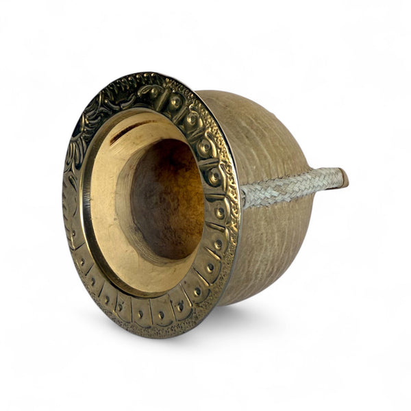 Mate Camionero Cuoio Crudo con Virola Alpaca | Standard