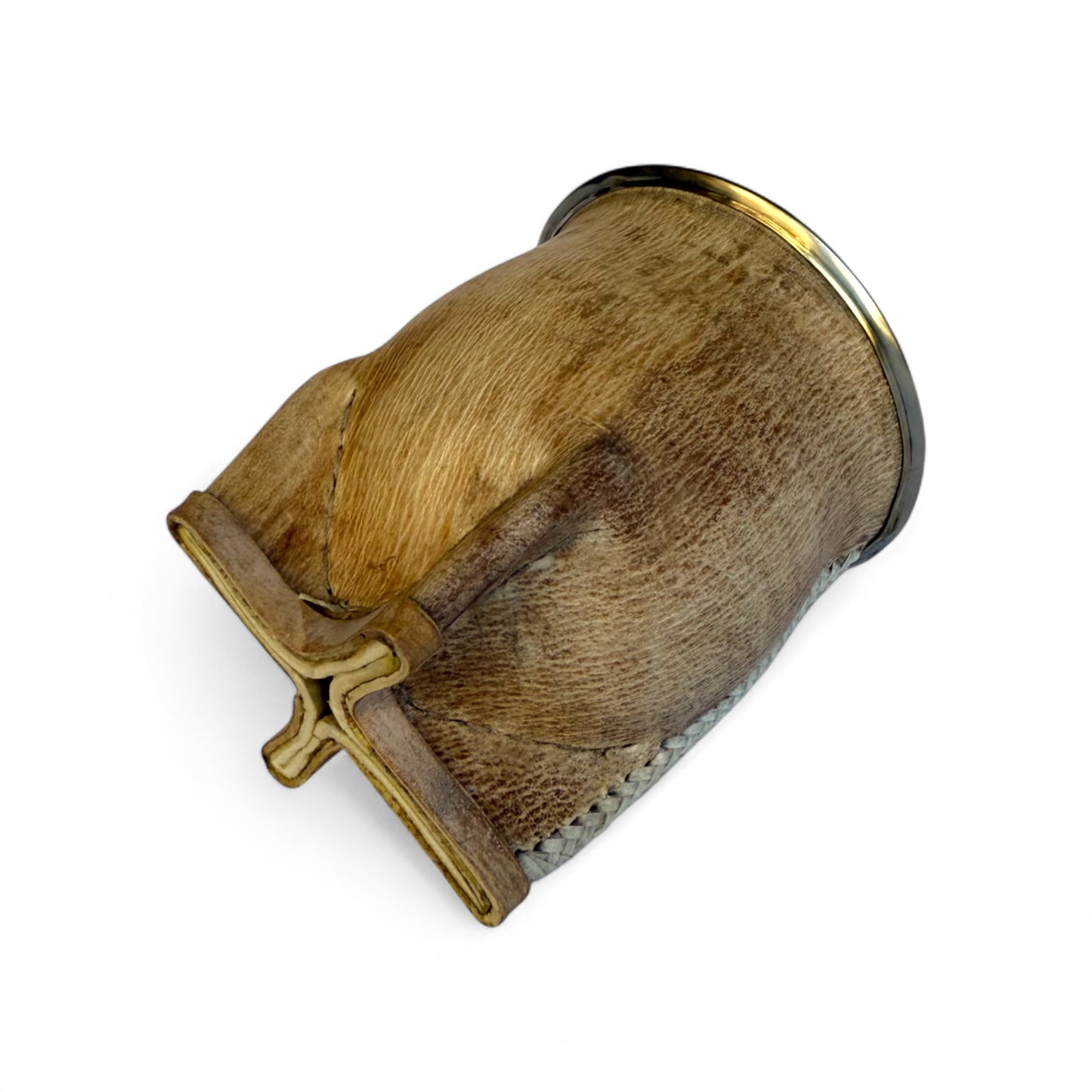 Mate Camionero Cuoio Crudo con Virola Alpaca | Standard