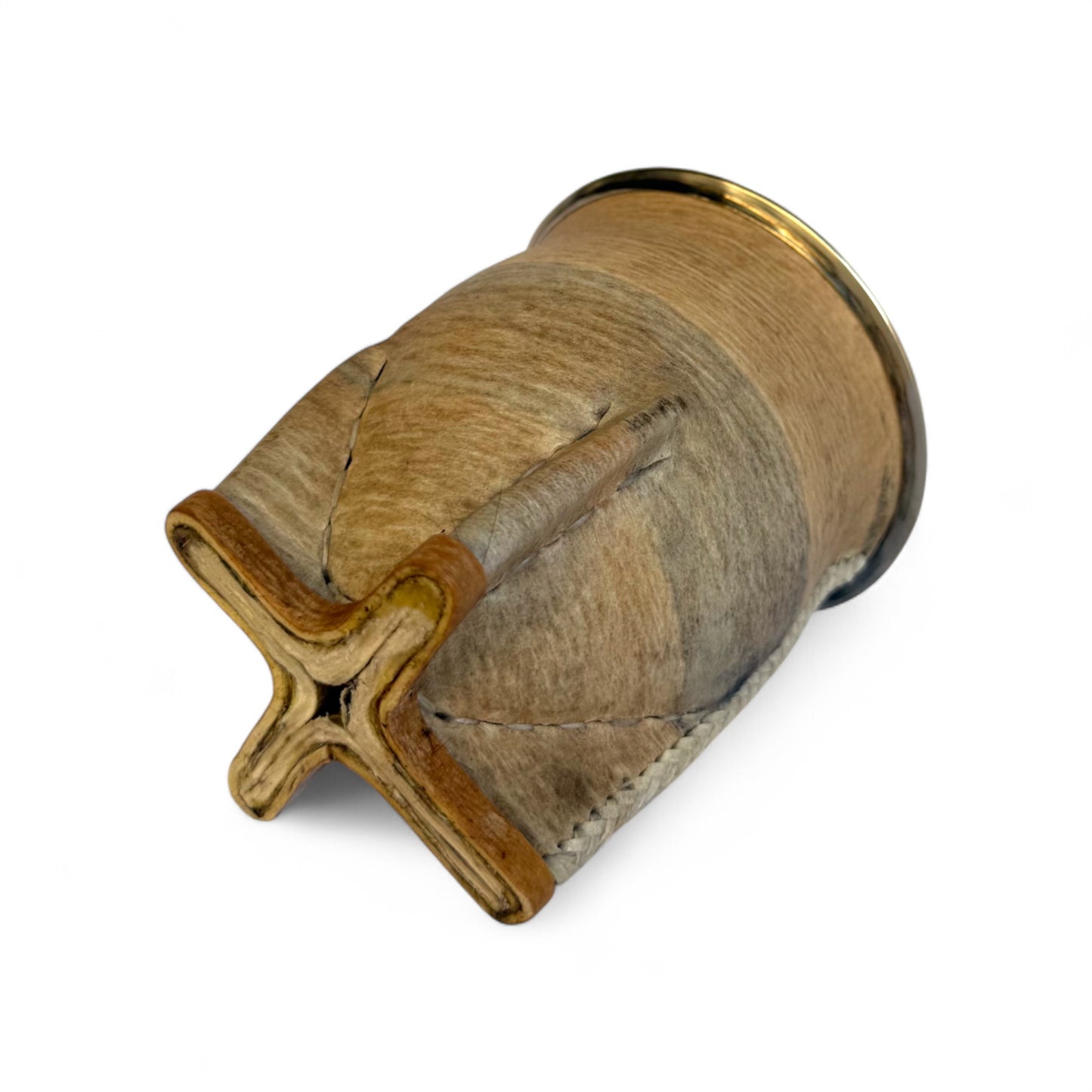 Mate Camionero Cuoio Crudo con Virola Alpaca | Standard