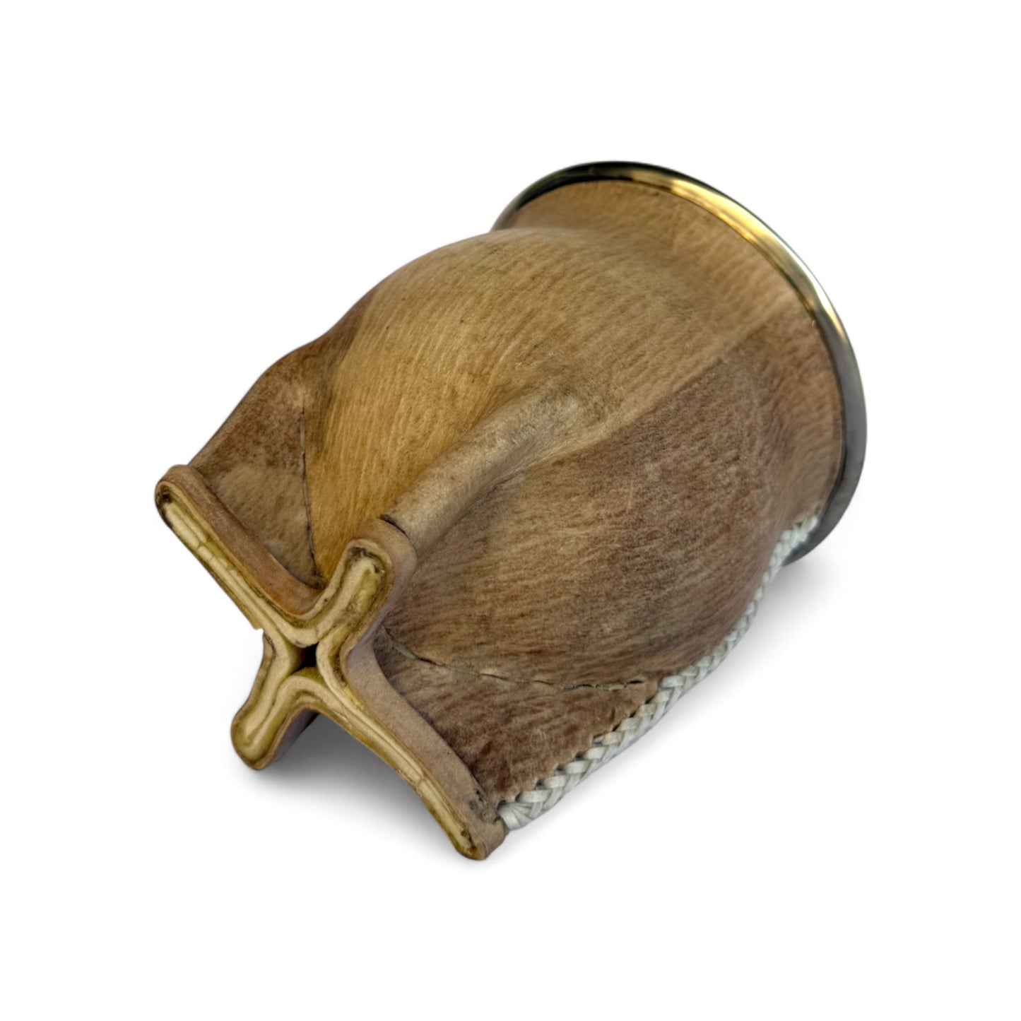 Mate Camionero Cuoio Crudo con Virola Alpaca | Standard