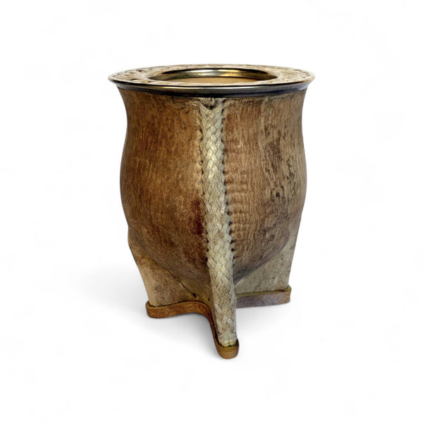 Mate Camionero Cuoio Crudo con Virola Alpaca | Standard