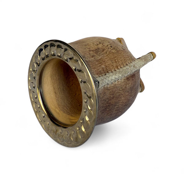 Mate Camionero Cuoio Crudo con Virola Alpaca | Standard