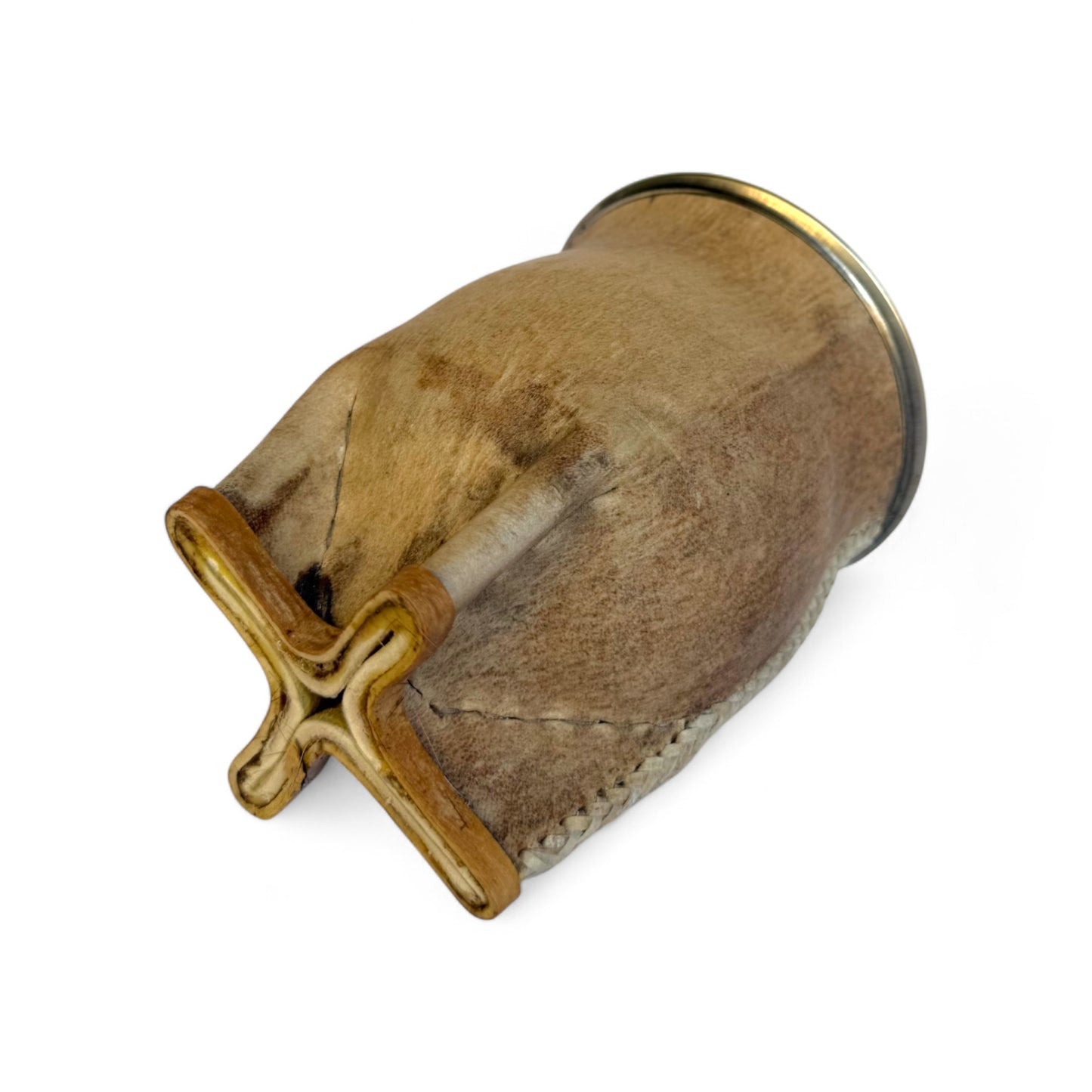 Mate Camionero Cuoio Crudo con Virola Alpaca | Standard