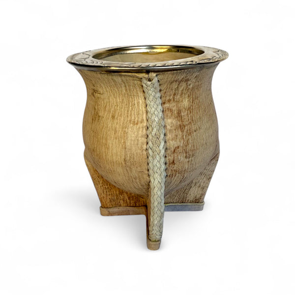 Mate Camionero Cuoio Crudo con Virola Alpaca | Standard