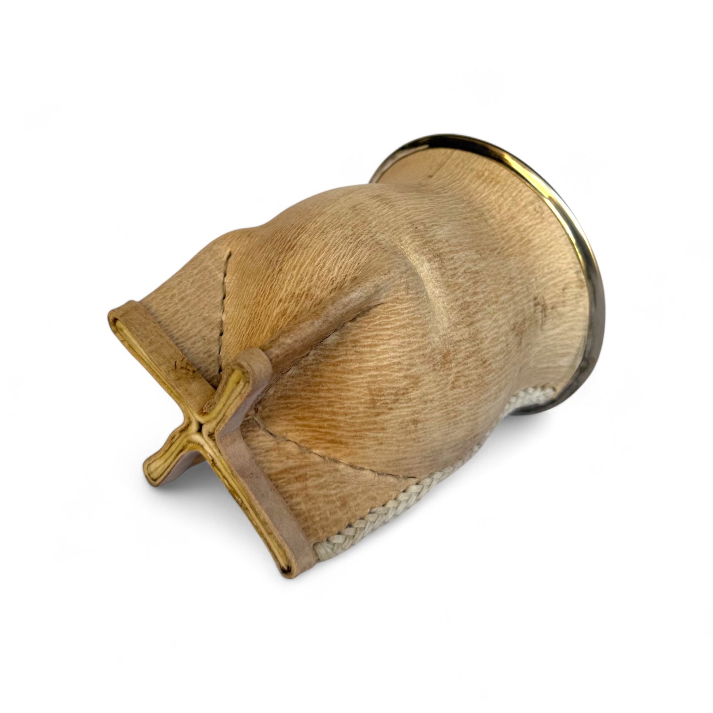 Mate Camionero Cuoio Crudo con Virola Alpaca | Standard