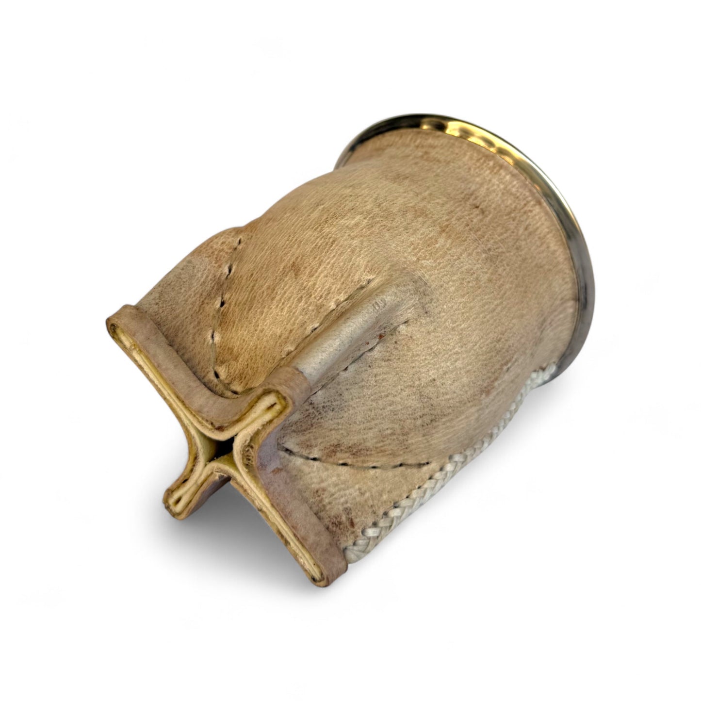 Mate Camionero Cuoio Crudo con Virola Alpaca | Standard
