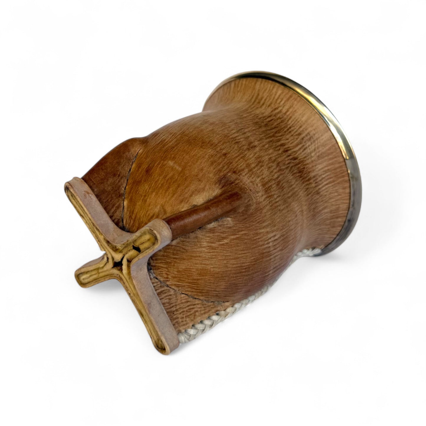 Mate Camionero Cuoio Crudo con Virola Alpaca | Standard