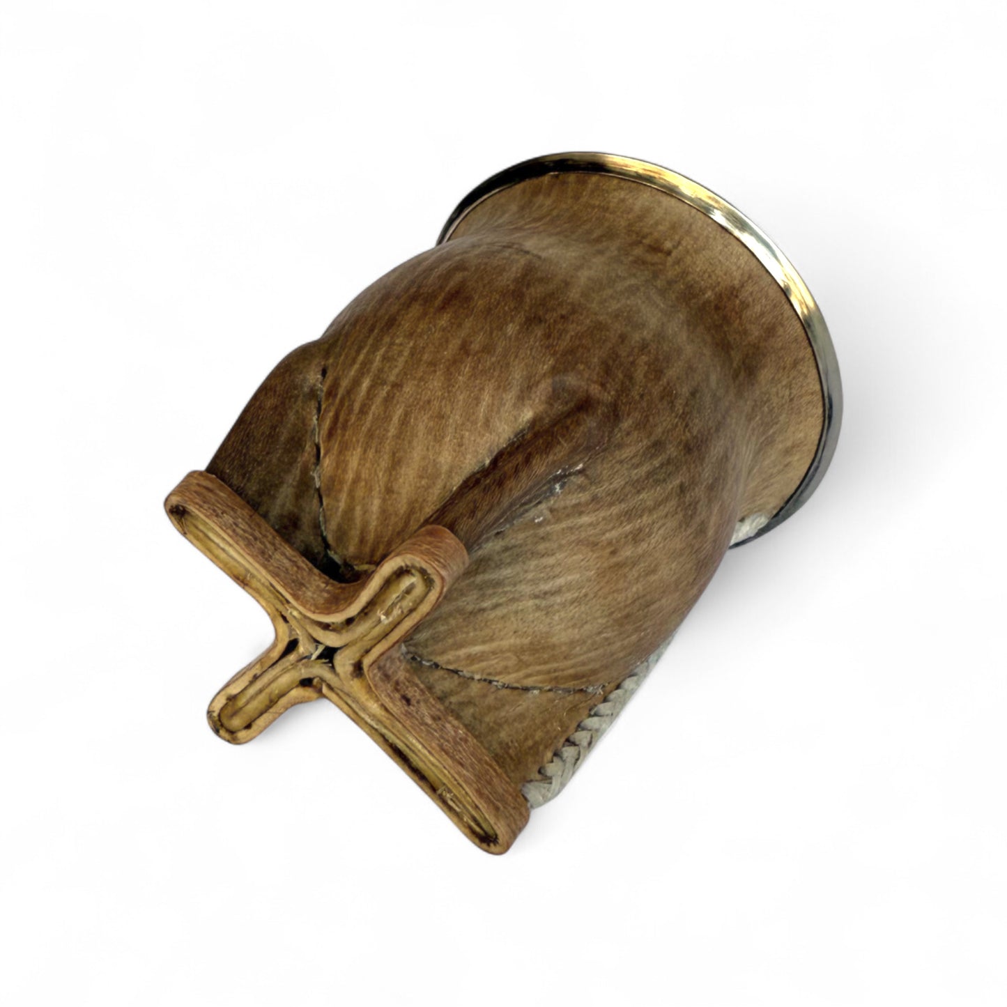 Mate Camionero Cuoio Crudo con Virola Alpaca | Standard