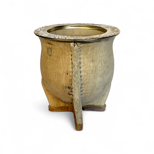 Mate Camionero Cuoio Crudo con Virola Alpaca | Standard