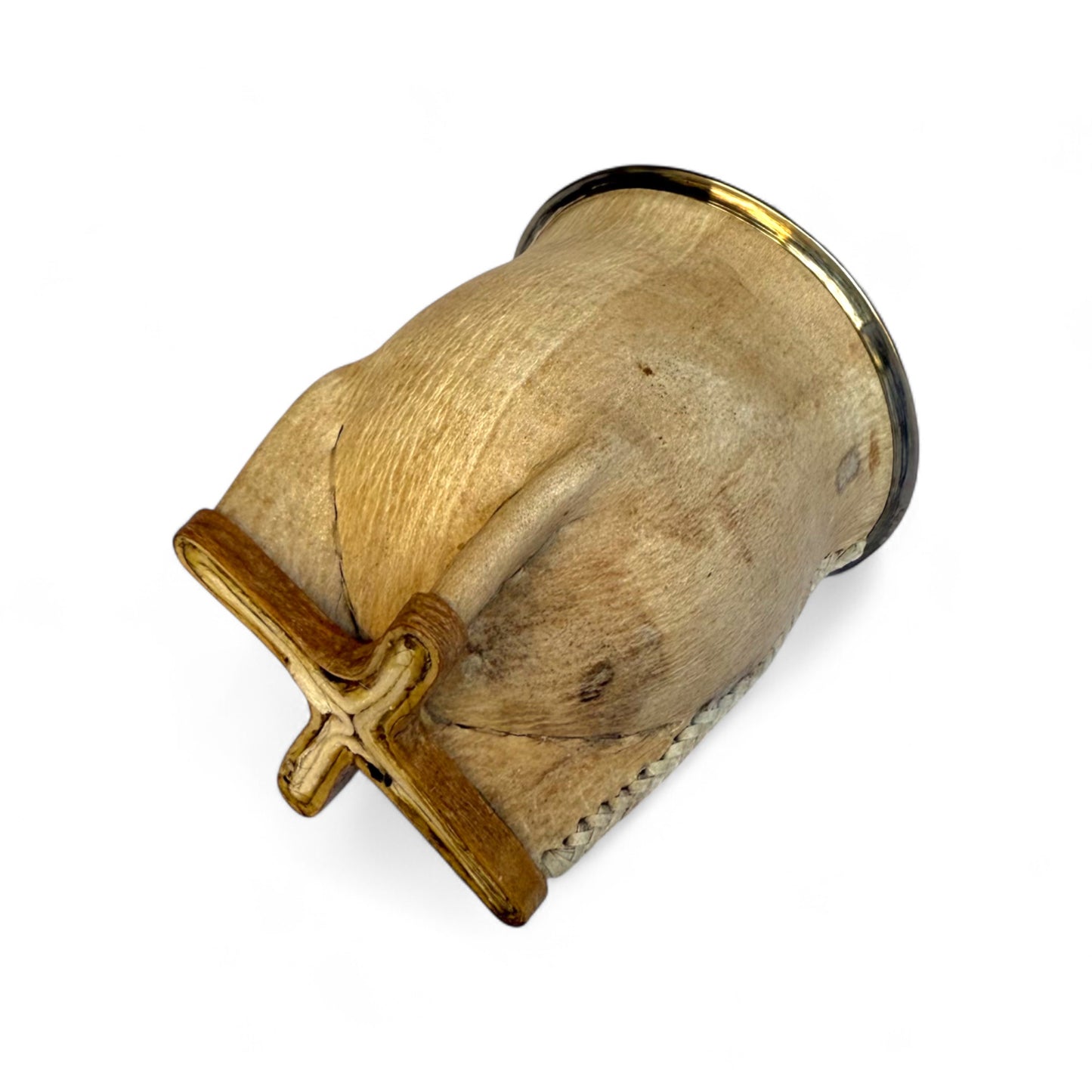 Mate Camionero Cuoio Crudo con Virola Alpaca | Standard