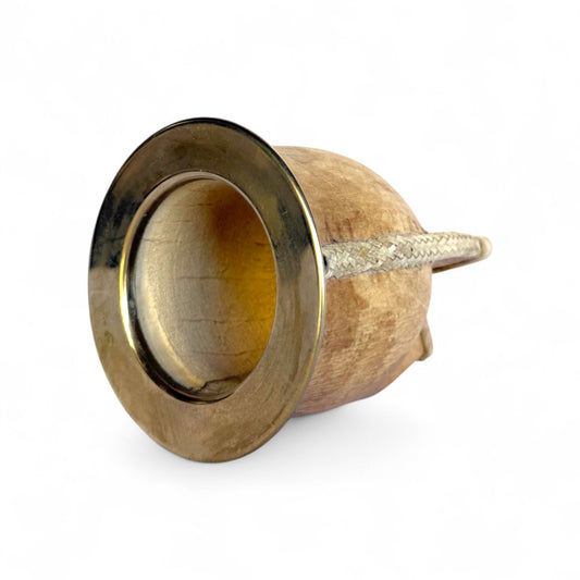 Mate Camionero Cuoio Crudo con Virola Alpaca | Standard