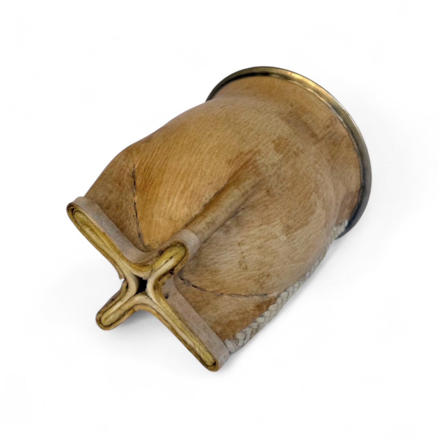 Mate Camionero Cuoio Crudo con Virola Alpaca | Standard