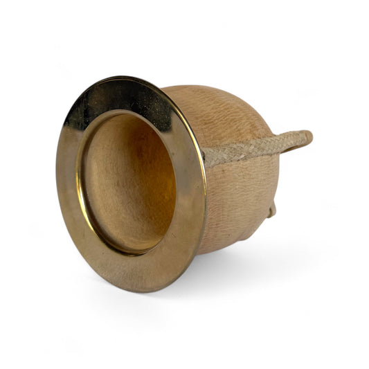 Mate Camionero Cuoio Crudo con Virola Alpaca | Standard