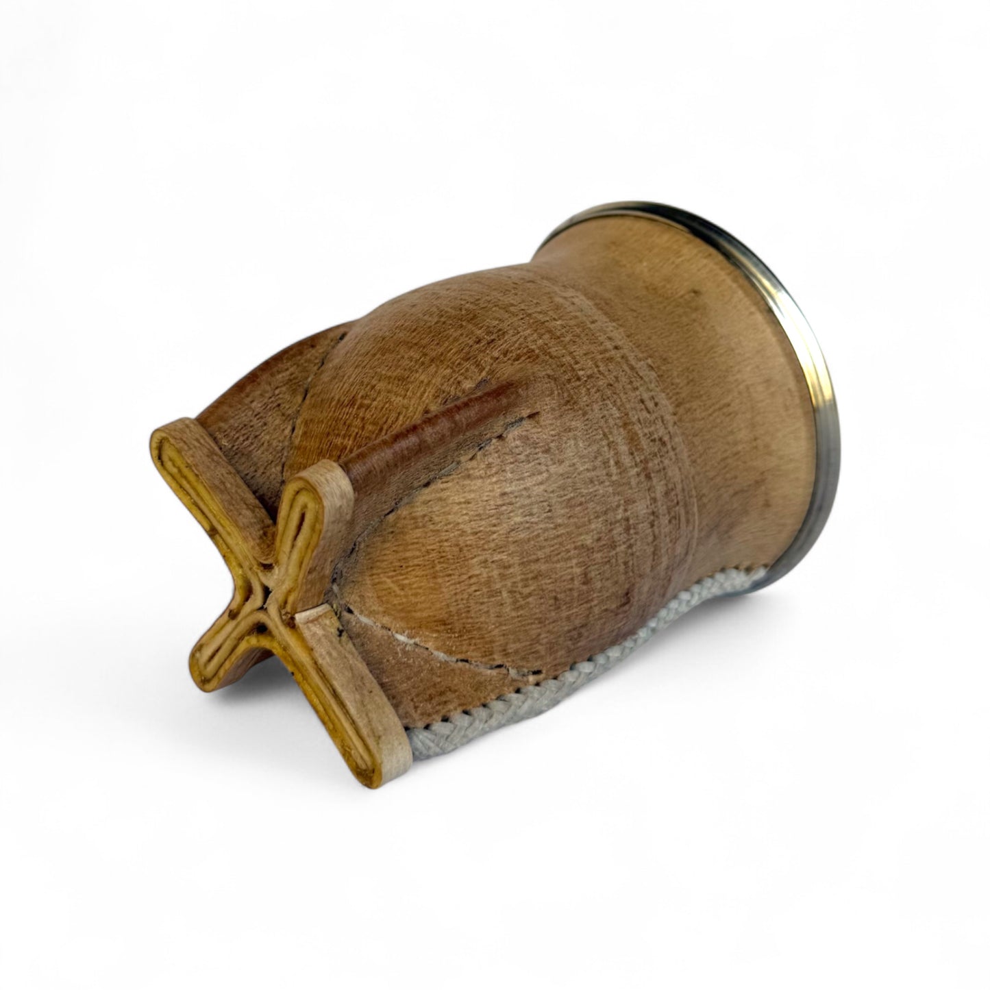 Mate Camionero Cuoio Crudo con Virola Alpaca | Standard