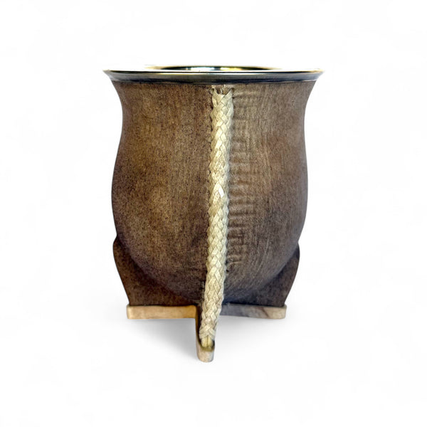 Mate Camionero Cuoio Crudo con Virola Alpaca | Standard