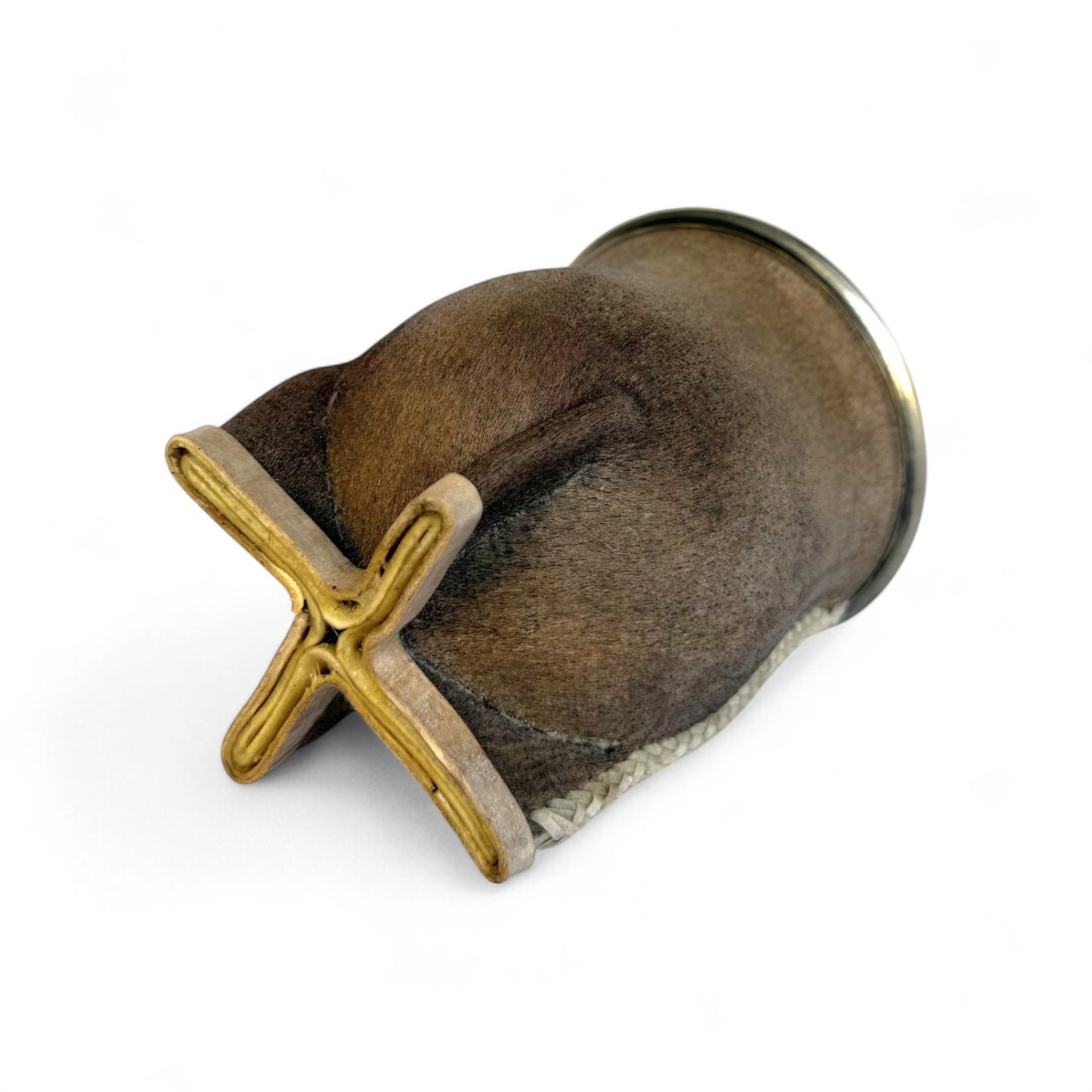 Mate Camionero Cuoio Crudo con Virola Alpaca | Standard